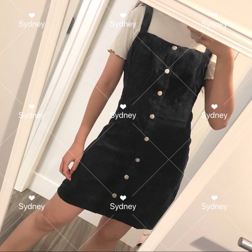 Button Front Corduroy Dress